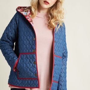 Modcloth reversible quilted coat